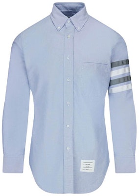 톰브라운 SS21 클래식 4-스트라이프 옥스포드 블루 긴소매 셔츠 남성용 MWL319A-06177-480 Order 톰브라운 SS21 클래식 4-스트라이프 옥스포드 블루 긴소매 셔츠 남성용 MWL319A-06177-480