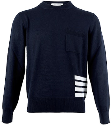 トムブラウン SS21 クラシック フォーストライプ ニット プルオーバー ブルー メンズ MKA355A-Y1002-415 Buy トムブラウン SS21 クラシック フォーストライプ ニット プルオーバー ブルー メンズ MKA355A-Y1002-415