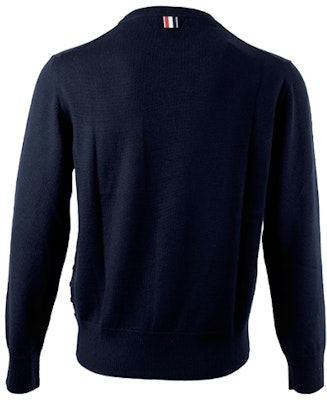 トムブラウン SS21 クラシック フォーストライプ ニット プルオーバー ブルー メンズ MKA355A-Y1002-415 Lookbook トムブラウン SS21 クラシック フォーストライプ ニット プルオーバー ブルー メンズ MKA355A-Y1002-415