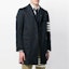 Shop THOM BROWNE SS21 Classic Navy Twill Suit Coat with Four Stripes MOU543A-03788-415