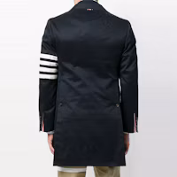 Purchase THOM BROWNE SS21 經典海軍藍四條紋斜紋西裝外套 MOU543A-03788-415