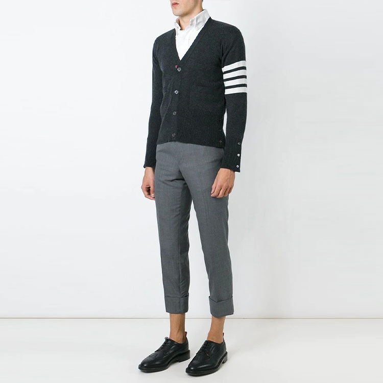 THOM BROWNE SS21 Classic Stripe Cashmere Cardigan  Black. MKC001A-00011-022 圖 3