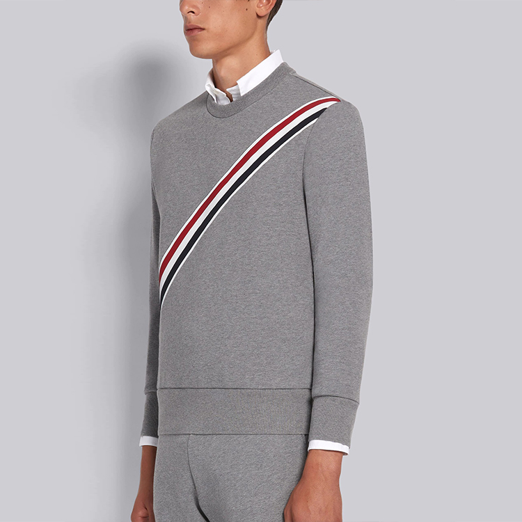 Details for トムブラウン SS21 クラシック ストライプ クルーネックスウェット メンズ ライトグレー MJT276A-03377-035