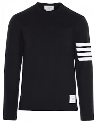 톰 브라운 SS21 네이비 컬러블록 스트라이프 프린트 긴팔 티셔츠. MJS151A-06221-415 Buy 톰 브라운 SS21 네이비 컬러블록 스트라이프 프린트 긴팔 티셔츠. MJS151A-06221-415