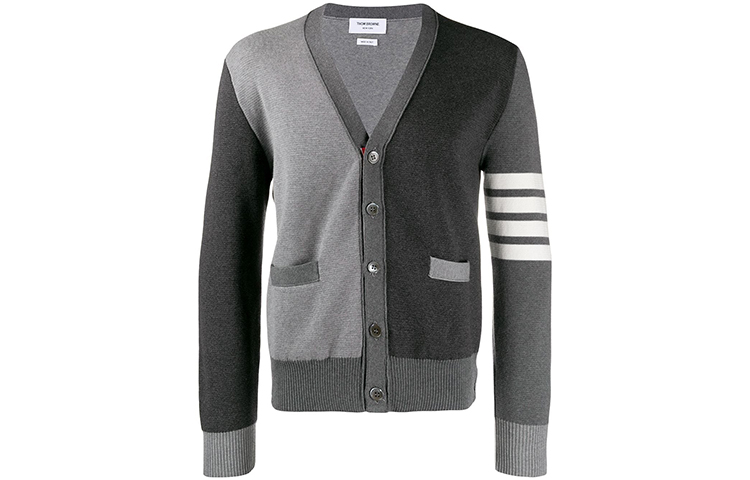 Thom Browne SS21 Four-Stripe V-Neck Knit Sweater Grey MKC171F-00219-982 圖 2