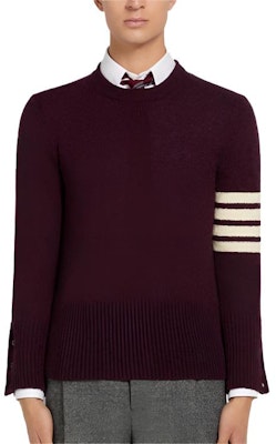 Thom Browne SS21 四条纹羊毛套头毛衣 红棕色 MKA317A01085-614 Buy Thom Browne SS21 四条纹羊毛套头毛衣 红棕色 MKA317A01085-614