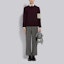 Purchase Thom Browne SS21 四条纹羊毛套头毛衣 红棕色 MKA317A01085-614