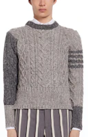 Thom Browne SS21 Gray 4-Bar Wool Sweater MKA313F-00278-982 Thom Browne SS21 Gray 4-Bar Wool Sweater MKA313F-00278-982