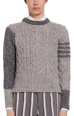 Thom Browne SS21 Kelabu 4-Bar Baju Sejuk Bulu. MKA313F-00278-982 Buy Thom Browne SS21 Kelabu 4-Bar Baju Sejuk Bulu. MKA313F-00278-982