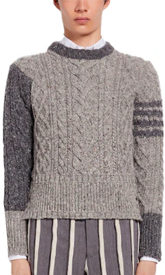 Thom Browne SS21 Kelabu 4-Bar Baju Sejuk Bulu. MKA313F-00278-982 Order Thom Browne SS21 Kelabu 4-Bar Baju Sejuk Bulu. MKA313F-00278-982