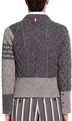 Thom Browne SS21 Kelabu 4-Bar Baju Sejuk Bulu. MKA313F-00278-982 Lookbook Thom Browne SS21 Kelabu 4-Bar Baju Sejuk Bulu. MKA313F-00278-982