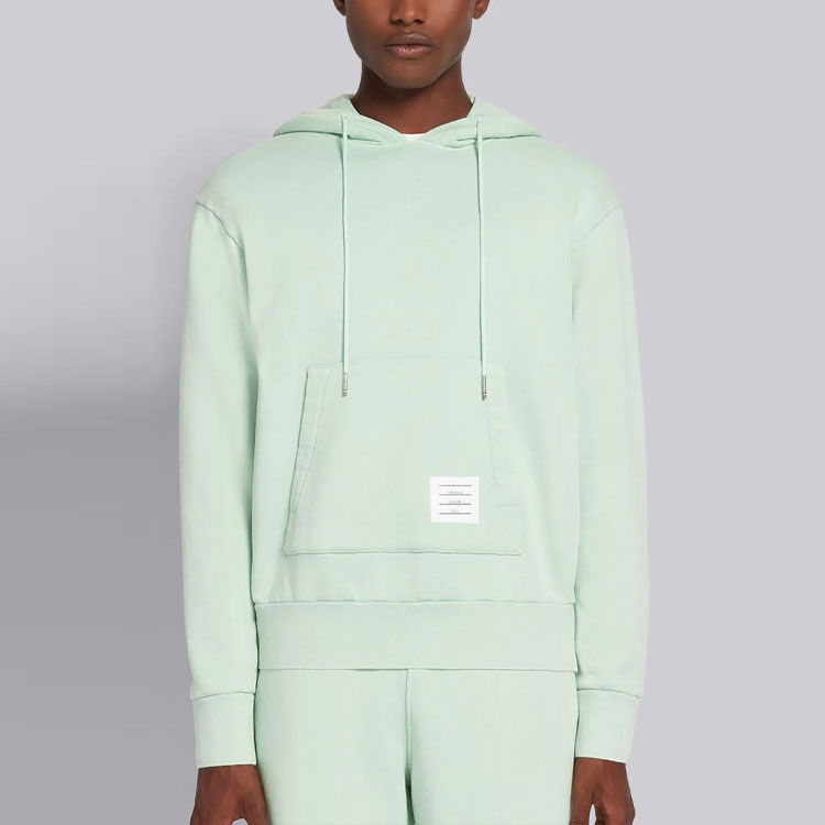 Shop 톰 브라운 SS21 그린 루프백 코튼 풀오버 스웨트셔츠 MJT272B-03377-350