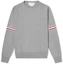 Buy Thom Browne SS21 Sweater Abu-Abu Cross-Stitch Striped Crewneck Knit MKA326A-Y3001-055