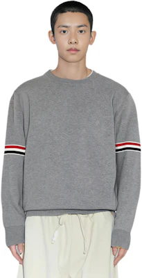 Thom Browne SS21 Sweater Abu-Abu Cross-Stitch Striped Crewneck Knit MKA326A-Y3001-055 Shop Thom Browne SS21 Sweater Abu-Abu Cross-Stitch Striped Crewneck Knit MKA326A-Y3001-055