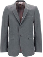 THOM BROWNE SS21 Grey Single-Breasted Casual Suit Jacket MJC001G-04502-035 THOM BROWNE SS21 Grey Single-Breasted Casual Suit Jacket MJC001G-04502-035
