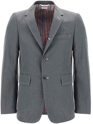 THOM BROWNE SS21 Chaqueta Casual Gris de Traje de Un Solo Pecho. MJC001G-04502-035 Buy THOM BROWNE SS21 Chaqueta Casual Gris de Traje de Un Solo Pecho. MJC001G-04502-035