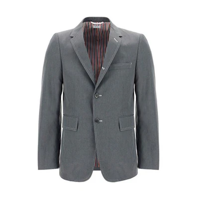 THOM BROWNE SS21 Grey Single-Breasted Casual Suit Jacket MJC001G-04502-035