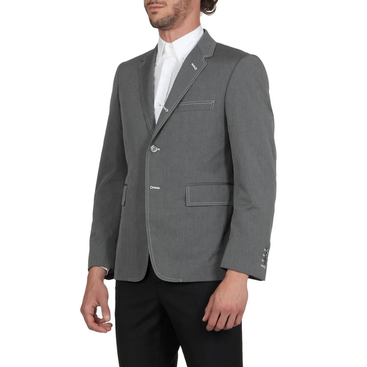 Purchase THOM BROWNE SS21 Chaqueta Casual Gris de Traje de Un Solo Pecho. MJC001G-04502-035
