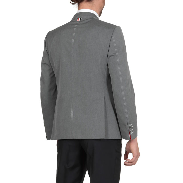 Details for THOM BROWNE SS21 Chaqueta Casual Gris de Traje de Un Solo Pecho. MJC001G-04502-035