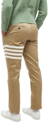 THOM BROWNE SS21 Khaki Plain 4-Bar Twill Suit Pants MTU245A-03788-275 Shop THOM BROWNE SS21 Khaki Plain 4-Bar Twill Suit Pants MTU245A-03788-275