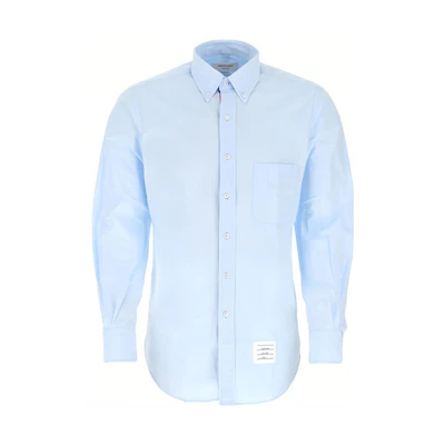 THOM BROWNE SS21 Light Poplin Shirt Blue MWL010E-03113-480