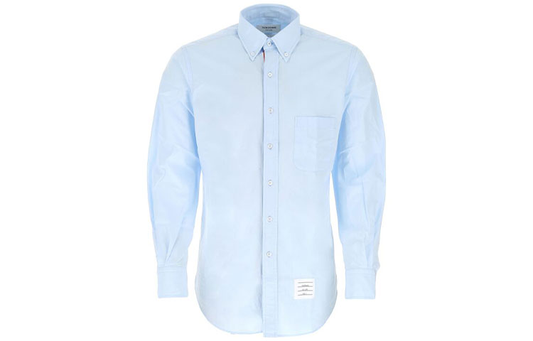 Order THOM BROWNE SS21 輕薄純棉襯衫 藍色 MWL010E-03113-480