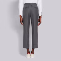 Purchase トム・ブラウン SS21 メンズ グレー ウール パンツ リボン 斜めストライプ MTC160A-00626-035