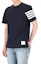 Details for THOM BROWNE SS21 Navy 4-Bar Stripe Cotton Crewneck T-Shirt MJS152A-06221-415