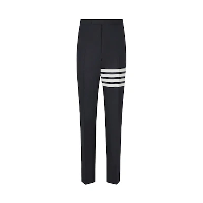 Thom Browne SS21 Navy Blue 4-Stripe Straight-Leg Casual Pants MTC001A-06146-415