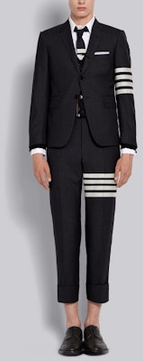 Thom Browne SS21 海軍藍4條紋直筒休閒長褲 MTC001A-06146-415 Lookbook Thom Browne SS21 海軍藍4條紋直筒休閒長褲 MTC001A-06146-415