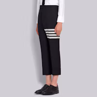 Details for トムブラウン SS21 ネイビー 4ストライプ ストレートレッグ カジュアルパンツ MTC001A-06146-415