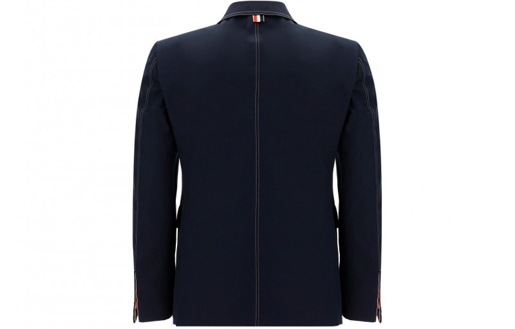 Lookbook Chaqueta de Traje Azul Marino Mezcla Algodón-Poliéster THOM BROWNE SS21. MJC001G-04502-415