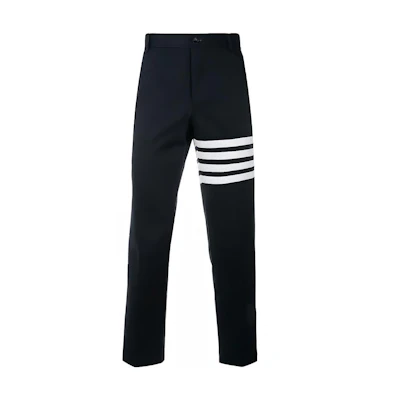 Thom Browne SS21 Navy Classic Four-Stripe Cotton Ivy Boy Pants 秋款 MTU245A-03788-415