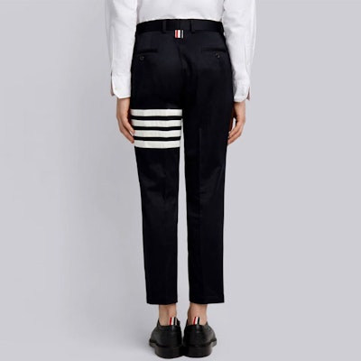 Thom Browne SS21 經典四條紋海軍藍棉質Ivy Boy長褲 秋款 MTU245A-03788-415 Purchase Thom Browne SS21 經典四條紋海軍藍棉質Ivy Boy長褲 秋款 MTU245A-03788-415