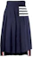Buy 톰 브라운 SS21 네이비 플리츠 스커트 4스트라이프 스쿨 에디션. FGC400V-06146-415