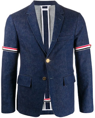 トムブラウン メンズ SS21 ネイビー ウォッシュ アンストラクチャード アームバンド スーツ MJU527A-03028-415 Order トムブラウン メンズ SS21 ネイビー ウォッシュ アンストラクチャード アームバンド スーツ MJU527A-03028-415