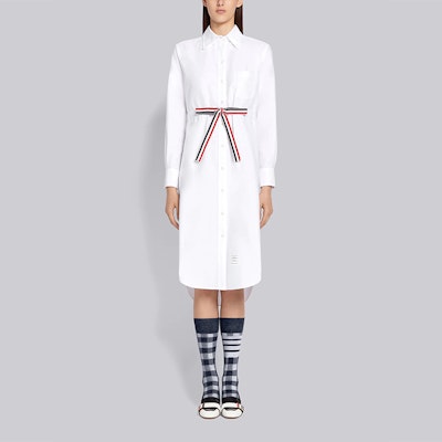 トムブラウン SS21 オックスフォード 長袖 シャツワンピース ホワイト FDSC22A-06177-100 Lookbook トムブラウン SS21 オックスフォード 長袖 シャツワンピース ホワイト FDSC22A-06177-100