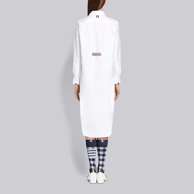 トムブラウン SS21 オックスフォード 長袖 シャツワンピース ホワイト FDSC22A-06177-100 Shop トムブラウン SS21 オックスフォード 長袖 シャツワンピース ホワイト FDSC22A-06177-100