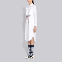 Purchase THOM BROWNE SS21 牛津白色長袖襯衫洋裝 FDSC22A-06177-100