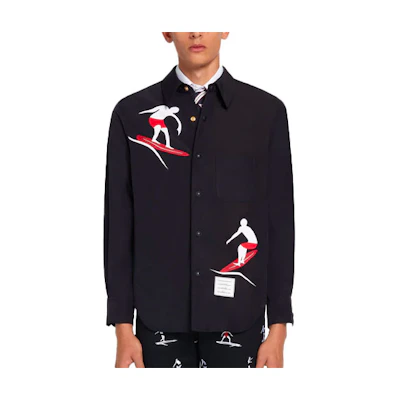 Thom Browne SS21 Pattern Printed Jacket Black MJO055E-07200-415