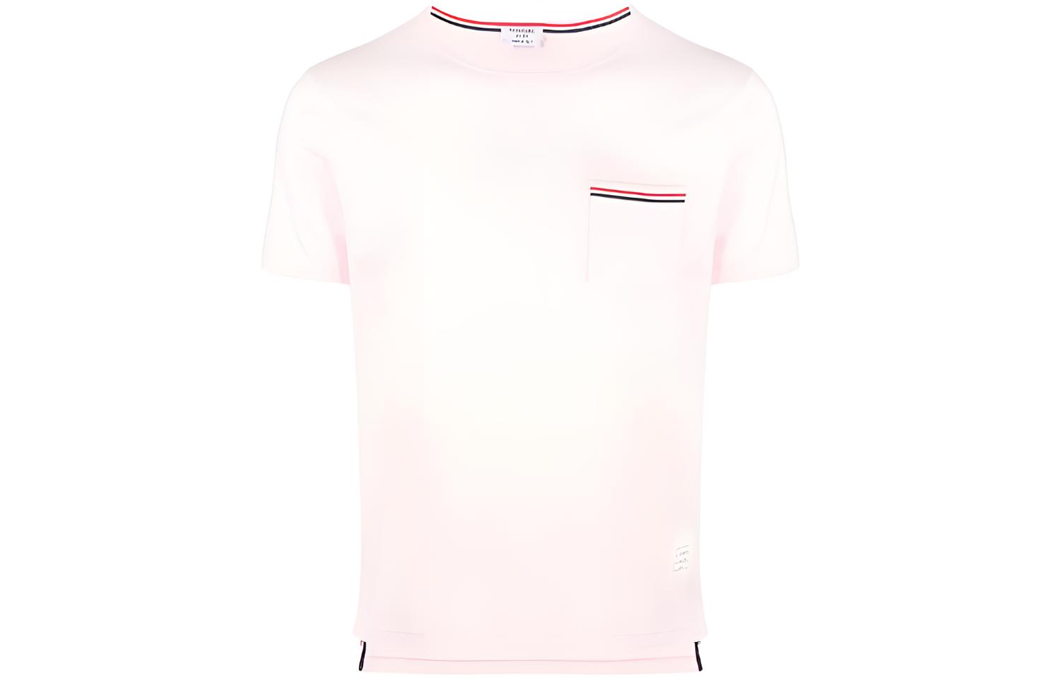 Thom Browne SS21 Pink Cotton Crewneck T-Shirt for Men MJS010A-01454-642