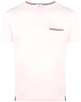 Thom Browne SS21 Pink Cotton Crewneck T-Shirt for Men MJS010A-01454-642 Buy Thom Browne SS21 Pink Cotton Crewneck T-Shirt for Men MJS010A-01454-642