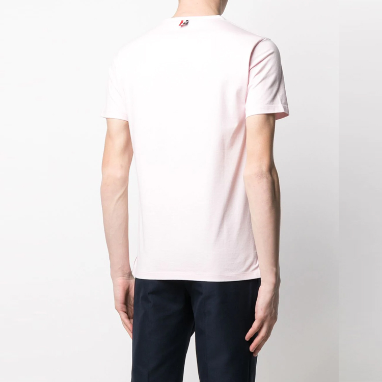 Thom Browne SS21 Pink Cotton Crewneck T-Shirt for Men MJS010A-01454-642 圖 4