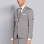 Details for Thom Browne SS21 Blazer Abu-Abu Katun Twill Garis Edisi Back to School MJU527A-03788-035