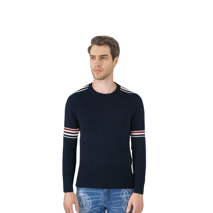 THOM BROWNE SS21 Striped Intarsia Wool Sweater Navy Blue MKA177A-00278-415 圖 7