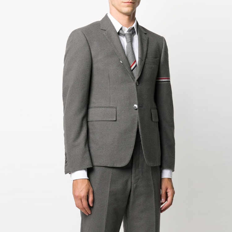 THOM BROWNE SS21 Striped V-neck Classic Sports Blazer Men Deep Gray MJC001A-07684-025 圖 4