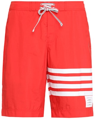 THOM BROWNE SS21 Pantalones Cortos Impermeables a Rayas - Rojo MTU223A-05415-600 Buy THOM BROWNE SS21 Pantalones Cortos Impermeables a Rayas - Rojo MTU223A-05415-600