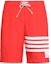 Order THOM BROWNE SS21 Pantalones Cortos Impermeables a Rayas - Rojo MTU223A-05415-600