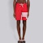 Shop THOM BROWNE SS21 Pantalones Cortos Impermeables a Rayas - Rojo MTU223A-05415-600