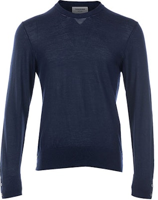 Thom Browne SS21 Striped Wool Crewneck Sweater - Blue MKA279A-00014-415 Buy Thom Browne SS21 Striped Wool Crewneck Sweater - Blue MKA279A-00014-415